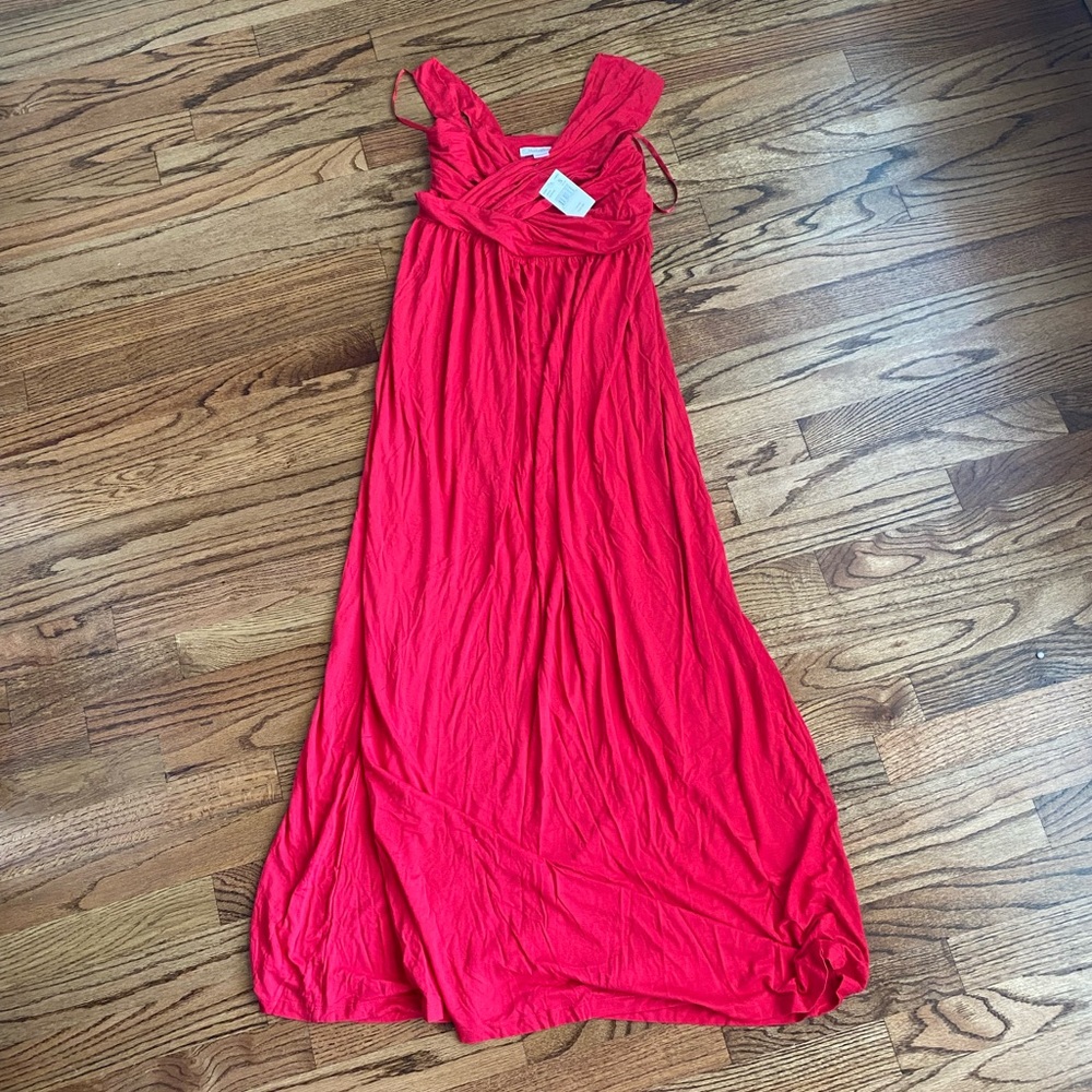Motherhood Maternity Red Maxi Dress / Size S